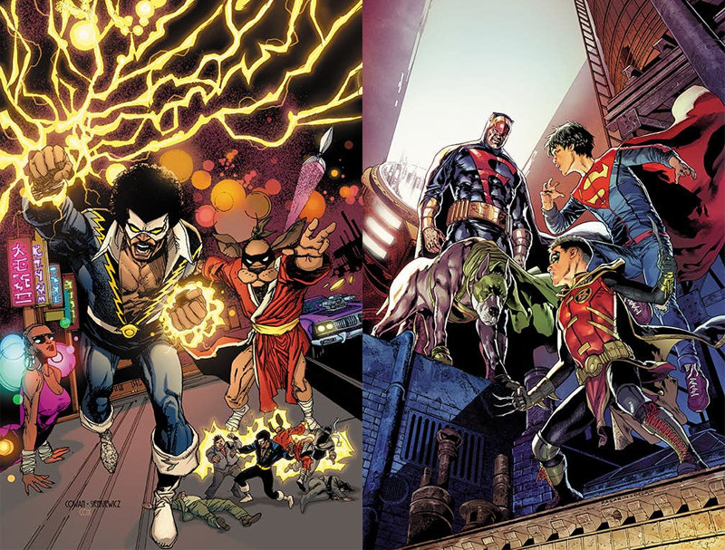 Black Lightning/Hong Kong Phooey and Dynomutt/Super Sons.